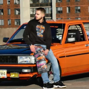 Orange Corolla T-shirt | Black