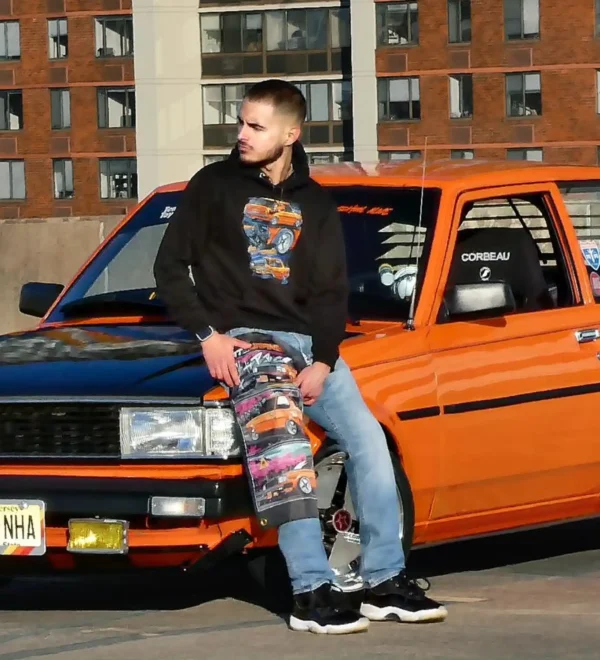 Orange Corolla T-shirt | Black