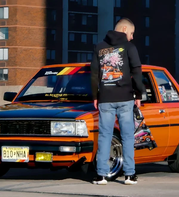 Orange Corolla T-shirt | Black