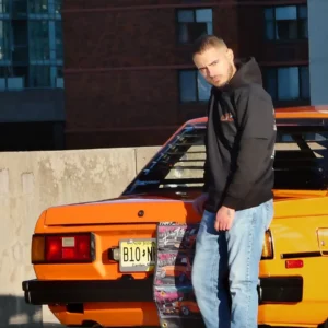 Orange Corolla T-shirt | Black