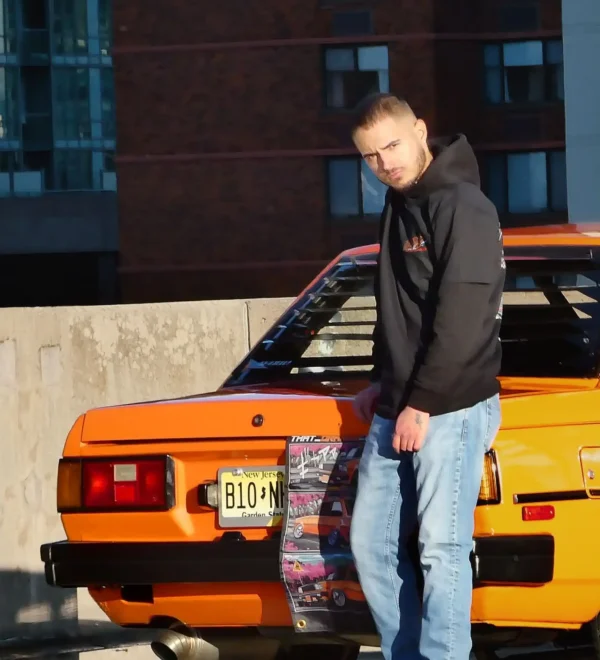 Orange Corolla T-shirt | Black